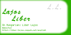 lajos liber business card